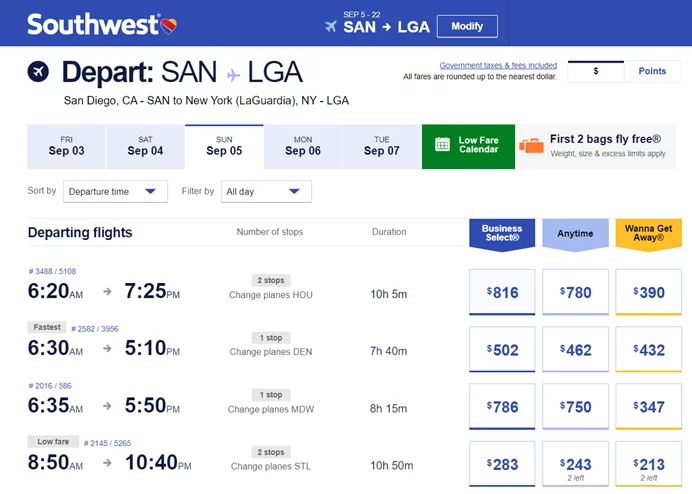 Southwest Anchor Pricing
